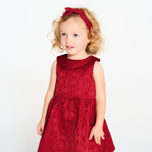 Robe de fête rouge bébé fille 1