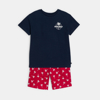 Pyjama-short en jersey bleu marine