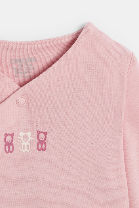 Mitwachsender rosa Body für Mädchen zur Geburt (2er-Pack)