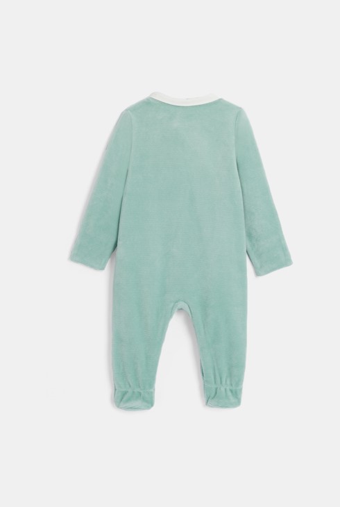 Grüner Strampler aus Cord Kleinkind Junge 2