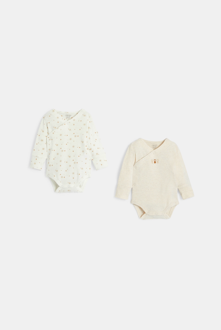 Body évolutif étoiles blanc bébé mixte (lot de 2) 1