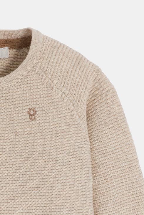 Brassière maille tricot beige bébé garçon naissance