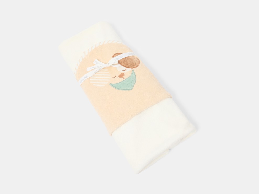 Cape de bain éponge chien bébé naissance garçon 1