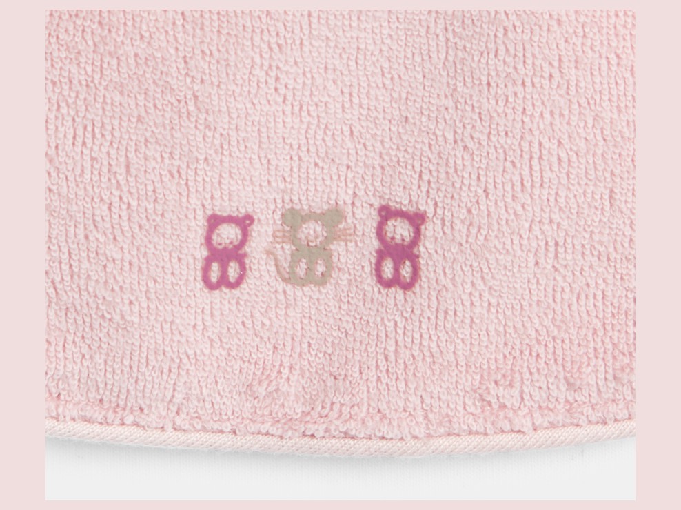 Bavoir éponge fleuri rose bébé fille (lot de 5) 2