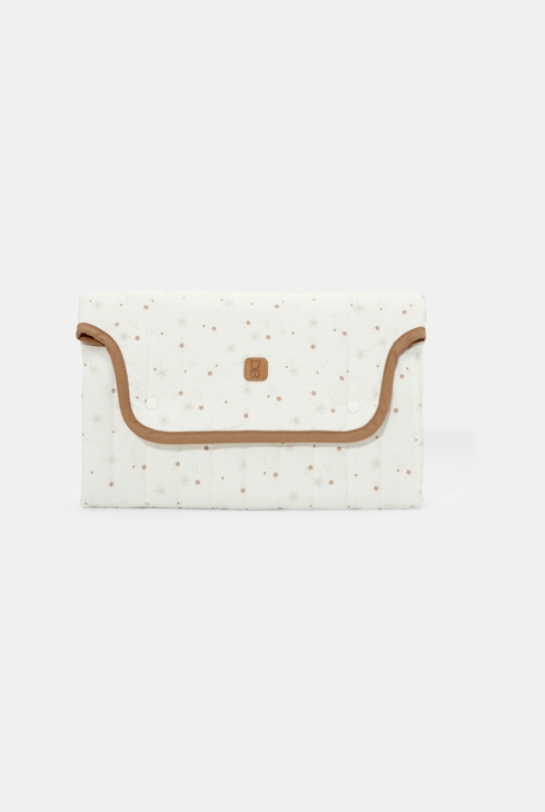 Tapis à langer de voyage étoile blanc naissance mixte 1