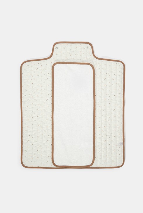 Bijela putna podloga za previjanje, s motivom zvjezdica, uniseks, za novorođenčad 2