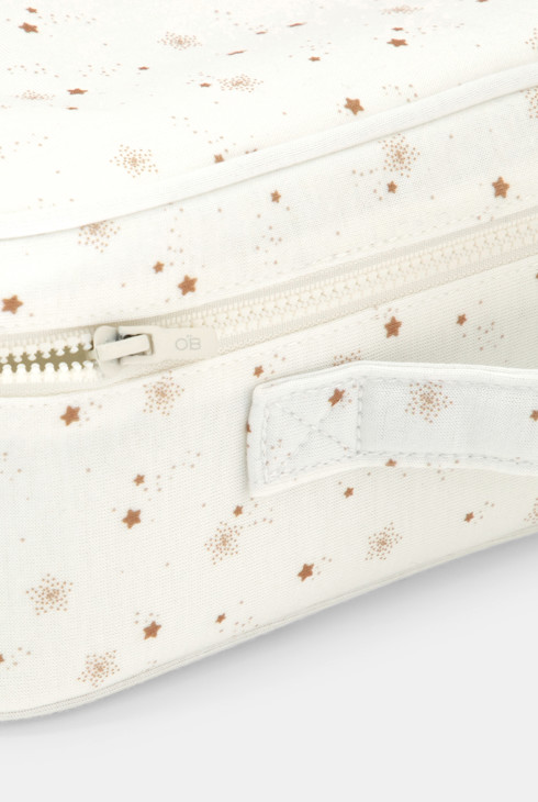 Maleta rígida algodón estrella blanco bebé recién nacido 2