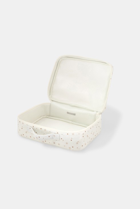 Newborn white cotton star suitcase 2