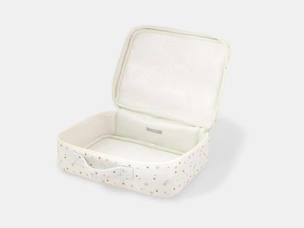 Valisette rigide coton étoile blanc bébé naissance 2