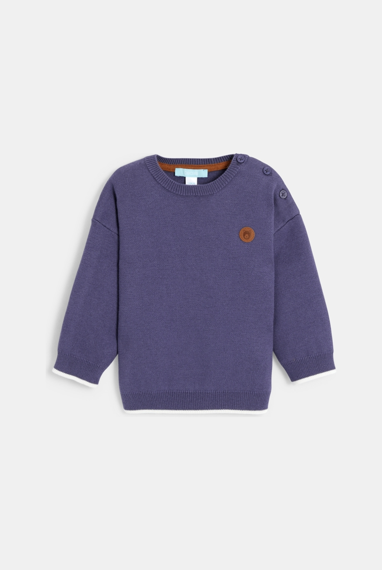 Jersey punto azul bebé niño 1