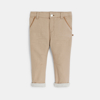 Pantalon chino à bretelles amovibles beige bébé garçon