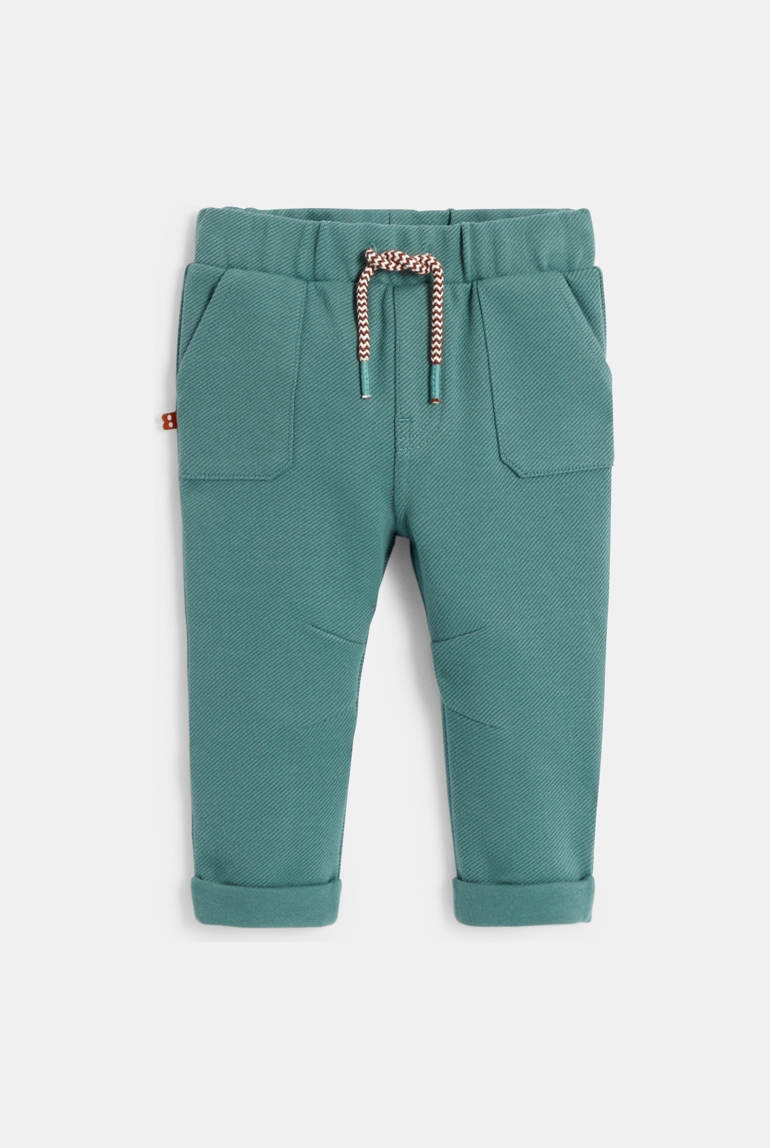 Pantalon en maille souple vert bébé garçon 1