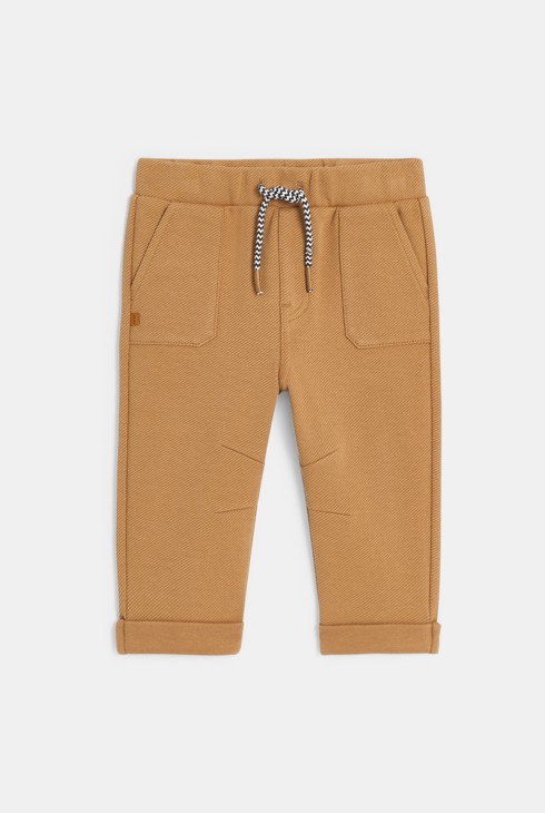Baby boy's soft brown knitted trousers 2