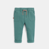 Pantalon en maille souple vert bébé garçon