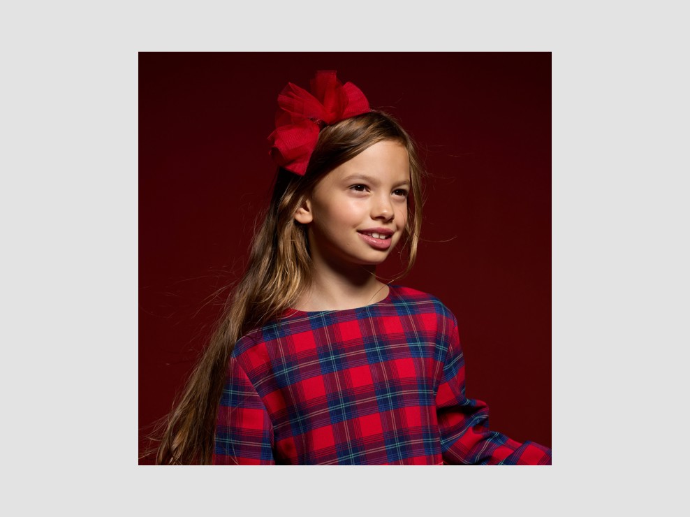 Crveni obruč za kosu s mašnom za djevojčice 1