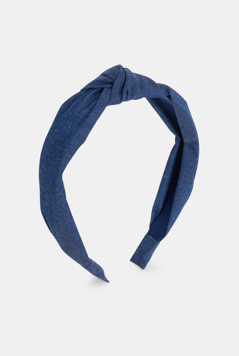 Serre-tête en denim effet noué Fille 1