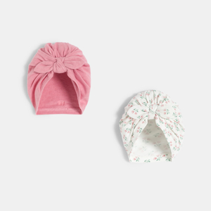 Geblümter Pointelle-Turban Kleinkind Mädchen (2er-Pack) 1