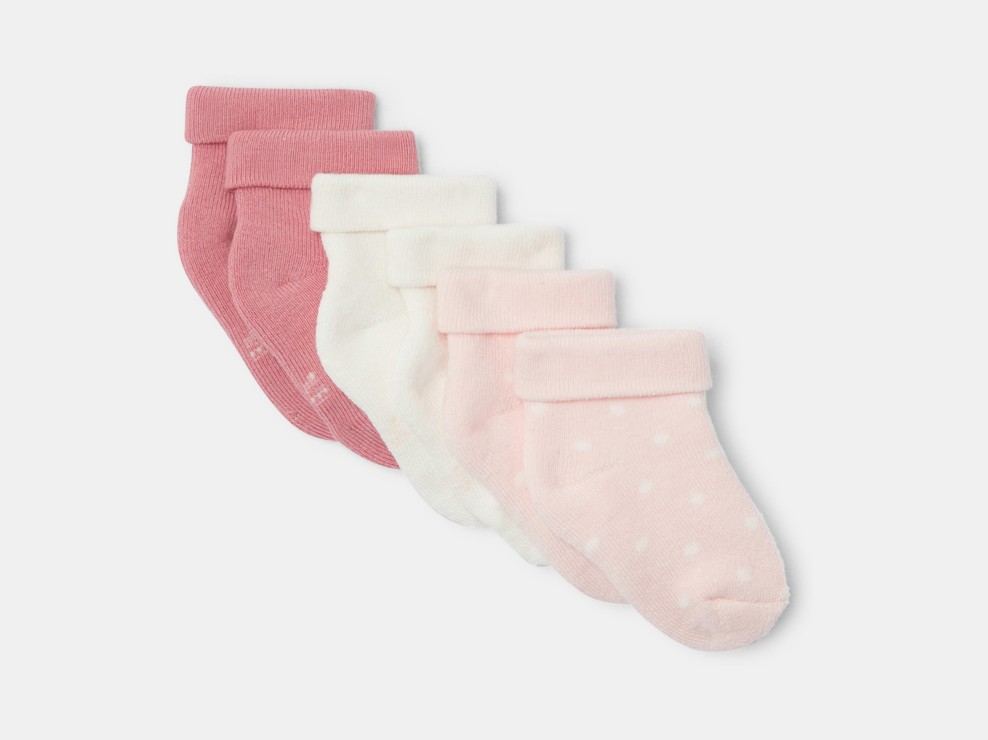 Rosa Bouclette-Socken Kleinkind Mädchen (3er-Pack) 1