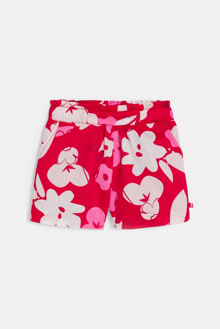 Short fleuri rose bébé fille 1