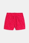 Short fleuri rose bébé fille