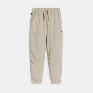 Beige soepele broek voor jongens 1