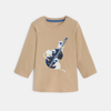 T-shirt manches longues animaux musiciens beige bébé garçon