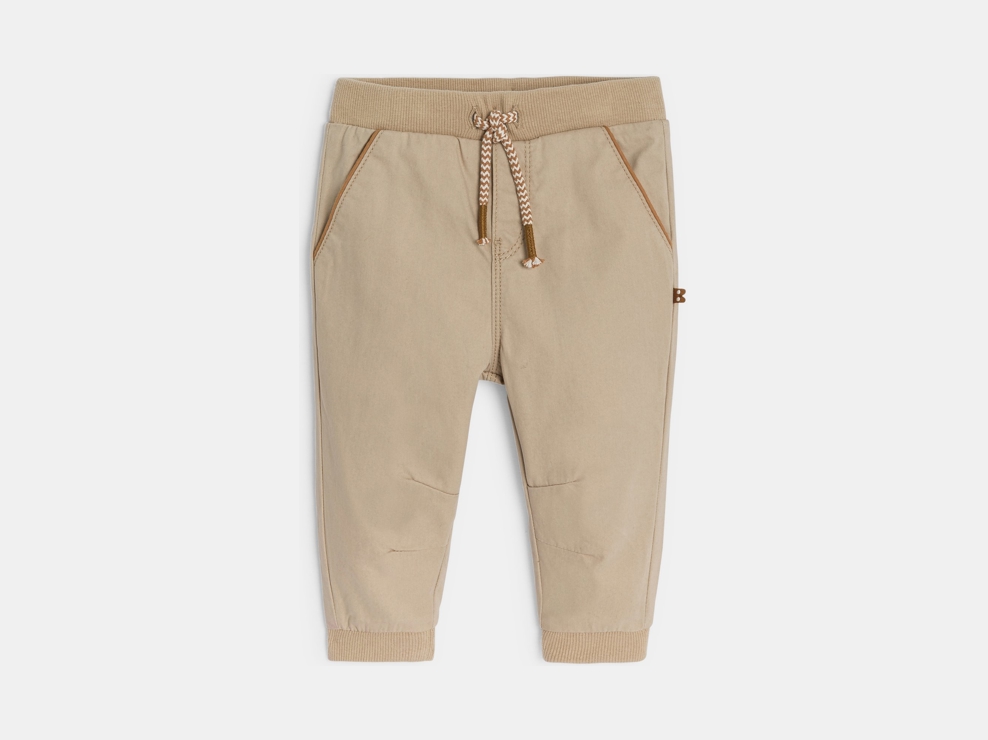Jogpant coton beige bébé garçon 1