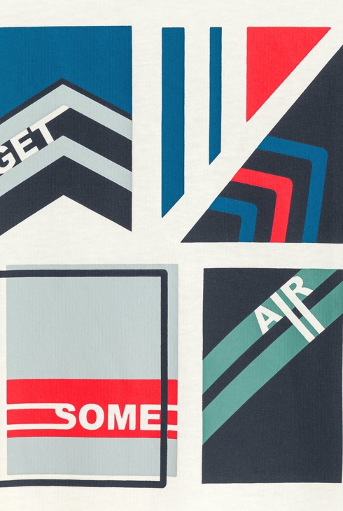 Weißes T-Shirt mit grafischem Motiv für Jungen 2