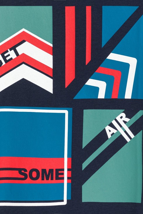 T-shirt à motif graphique bleu Garçon 2