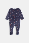 Tutina pigiama blu navy con razzo neonato 3
