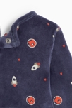 Tutina pigiama blu navy con razzo neonato 4