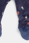 Tutina pigiama blu navy con razzo neonato 5