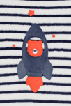 Dors-bien velours rayé fusée bleu bébé garçon 2