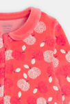 Dors-bien velours pomme rouge bébé fille 2