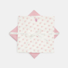 Langes gaze de coton rose bébé fille (lot de 2)