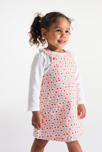 Robe salopette cœur rose bébé fille 5