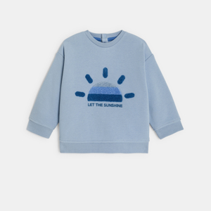 Baby boy's light blue fleece sun sweatshirt 1