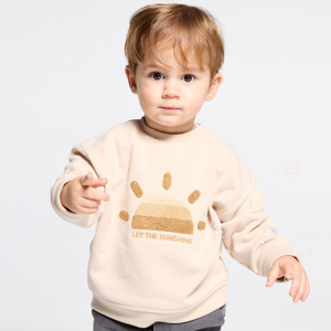 Baby boy's beige sun fleece sweatshirt 1