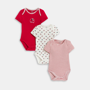 Body manches courtes col us rouge bébé garçon (lot de 3) 1