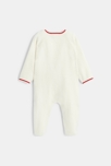 Combi en maille tricot renne blanc bébé mixte 3