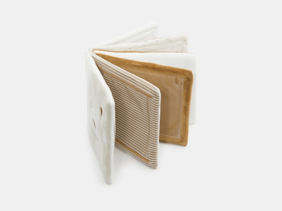 Braunes Fotoalbum aus Samt mit Bärenmotiv Baby Geburt 2