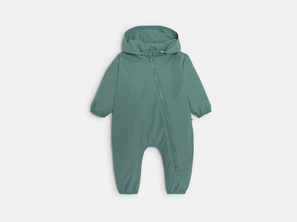 Combinaison de pluie doublée polaire vert bébé mixte 2
