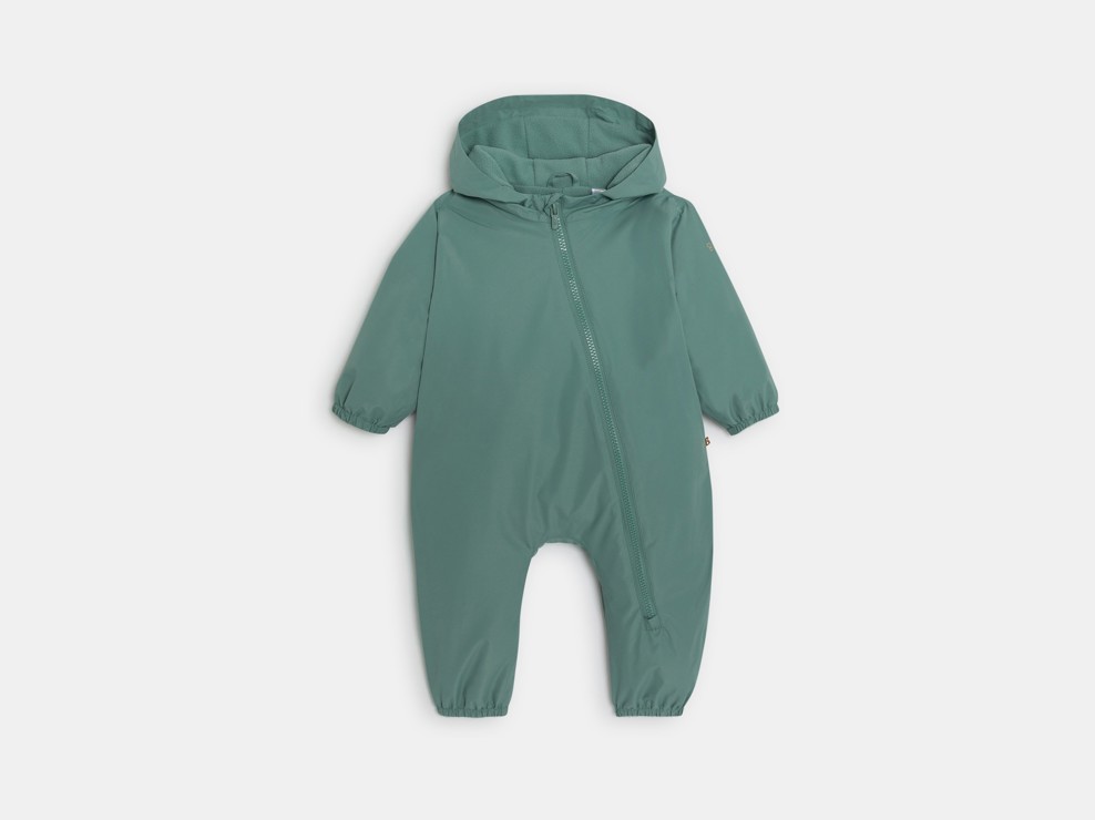 Combinaison de pluie doublée polaire vert bébé mixte 2