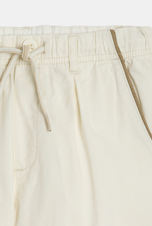 Pantalon carrot élastiqué écru Garçon 2