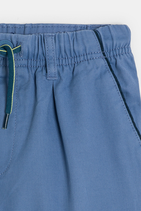 Pantalon carrot élastiqué bleu Garçon 2