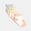 Chaussettes basses animaux fantaisie pastel multicolores bébé fille (lot de 5)