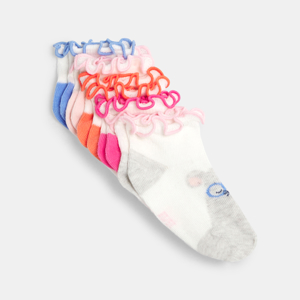 Chaussettes basses animaux fantaisie multicolores bébé fille (lot de 5) 1