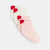 Chaussettes antiglisse cœur rose bébé fille (lot de 2)