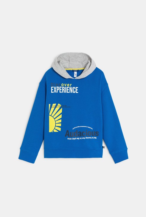 Boy's blue slogan sweatshirt 2