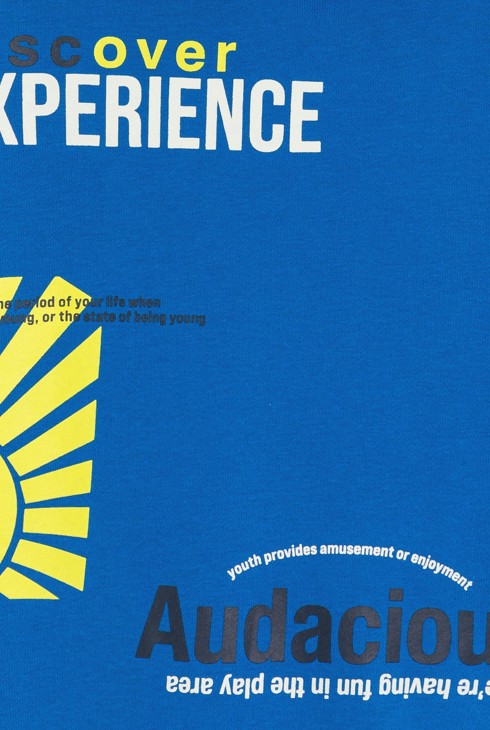 Sweat-shirt à message bleu Garçon